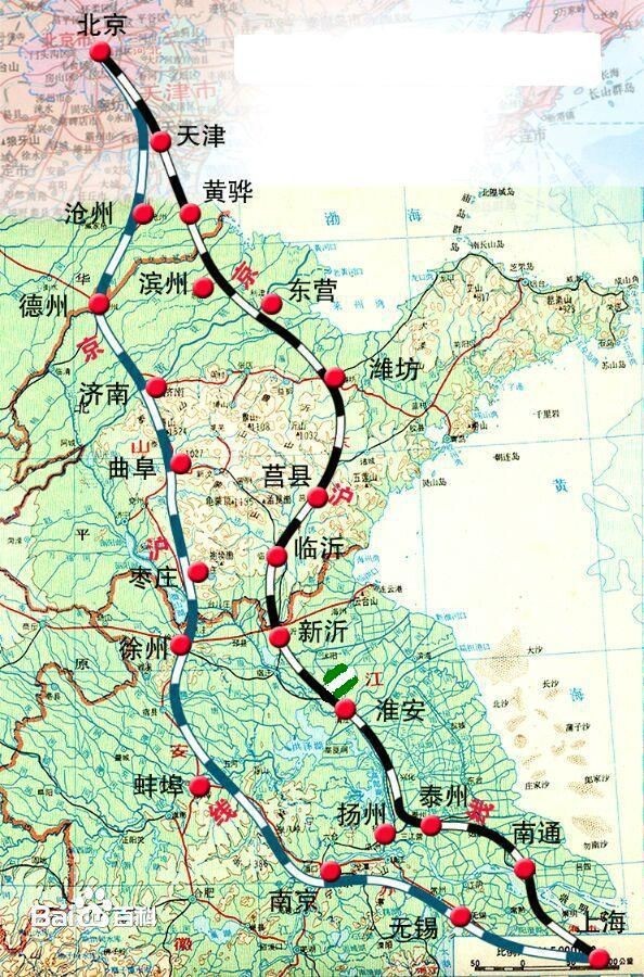 最新京沪高铁线路图，连接华北与华东的现代化交通动脉